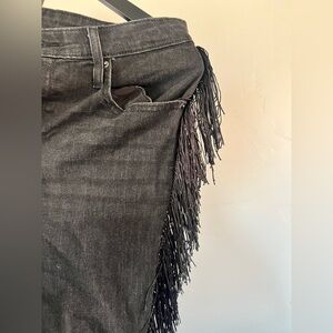 Levi's Charcoal Fringe Jeans
